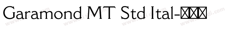 Garamond MT Std Ital字体转换